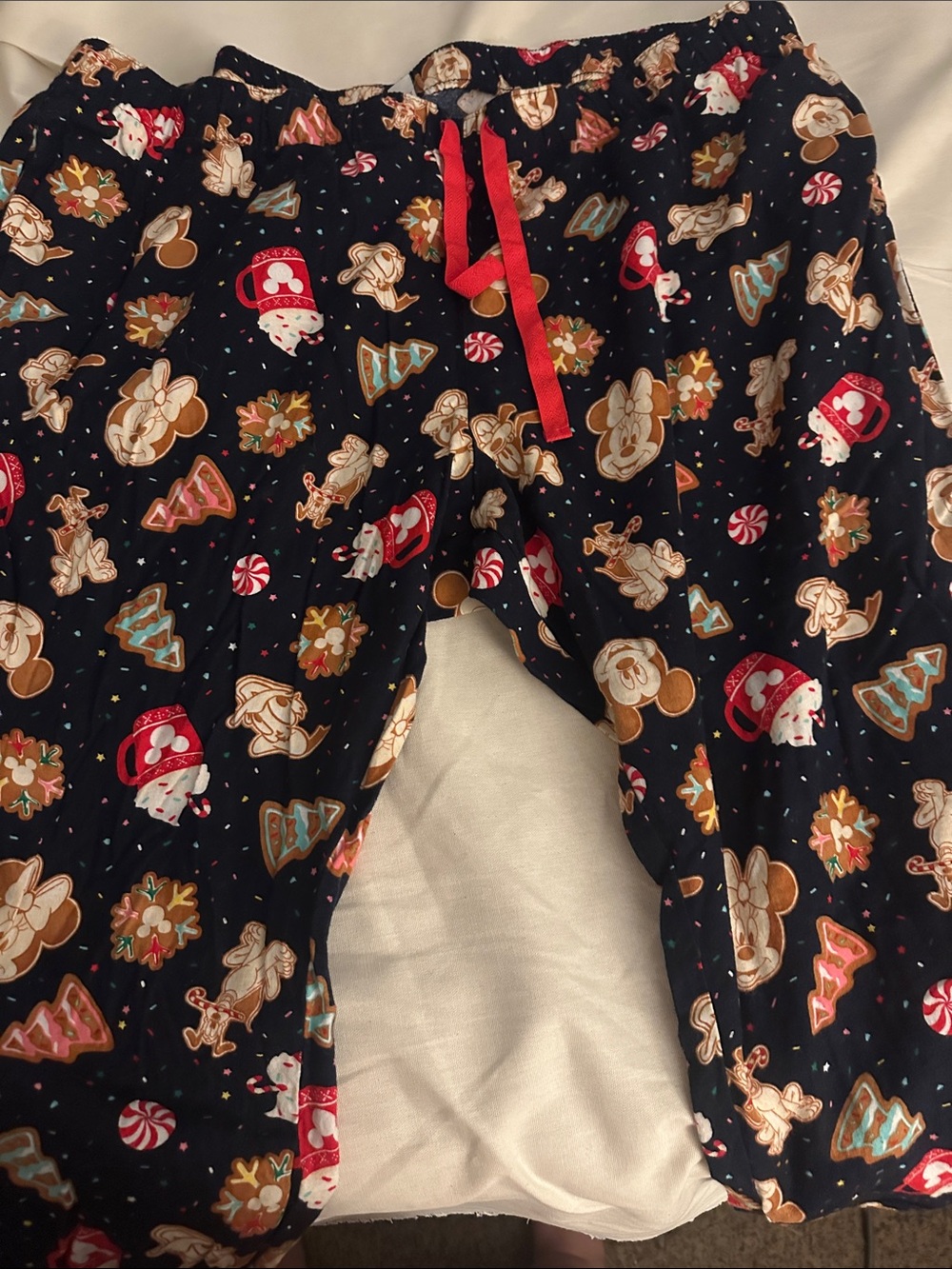 Old Navy Navy Holiday Character Pajama Pants with Red Drawstring